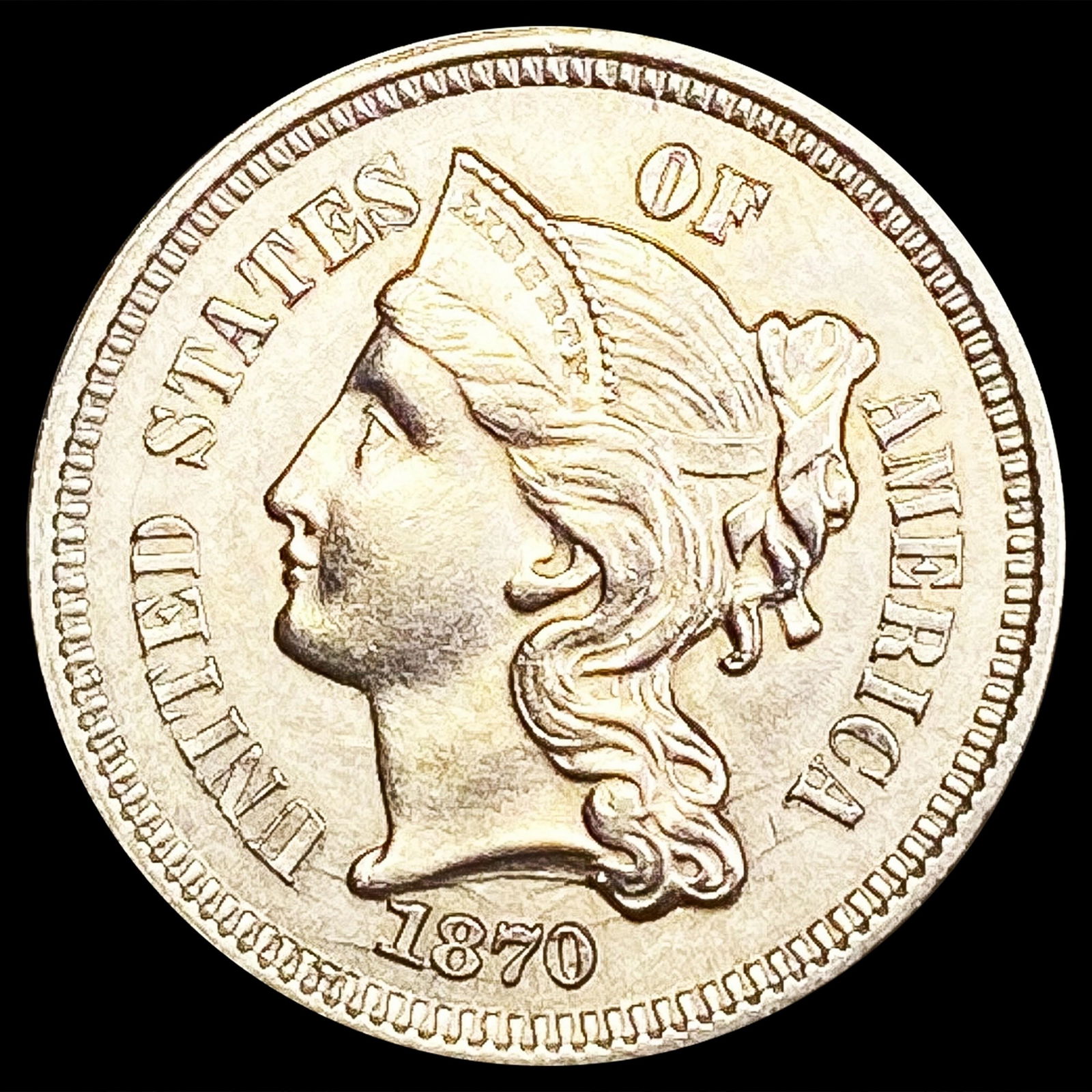 1870 Nickel Three Cent UNCIRCULATED (1 of 2)