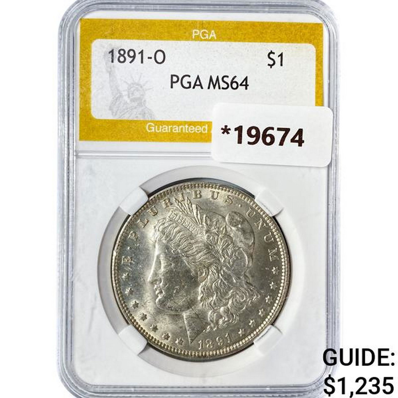 1891-O Morgan Silver Dollar PGA MS64 (1 of 2)