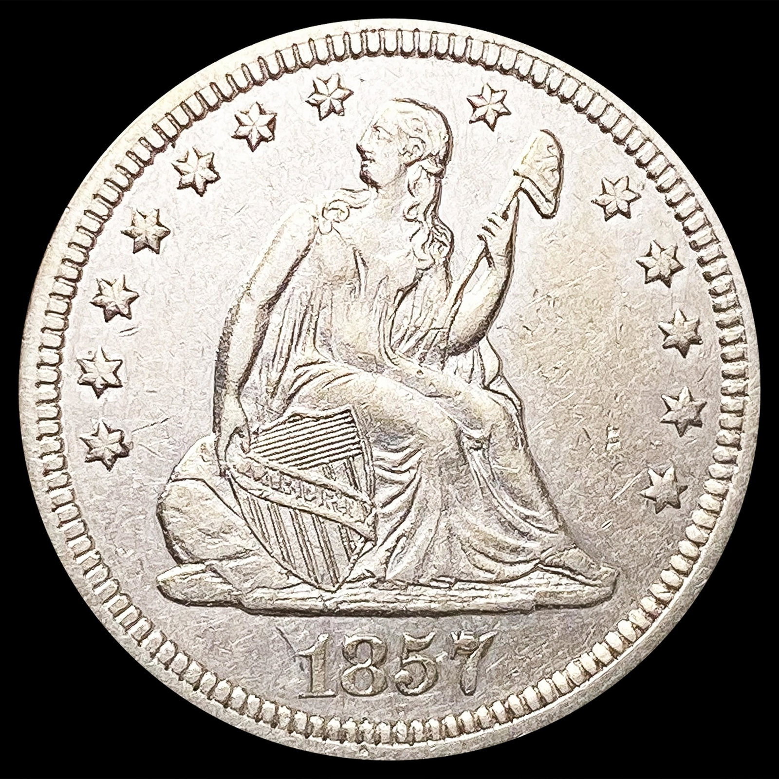 1857 Seated Liberty Quarter UNCIRCULATED (1 of 2)