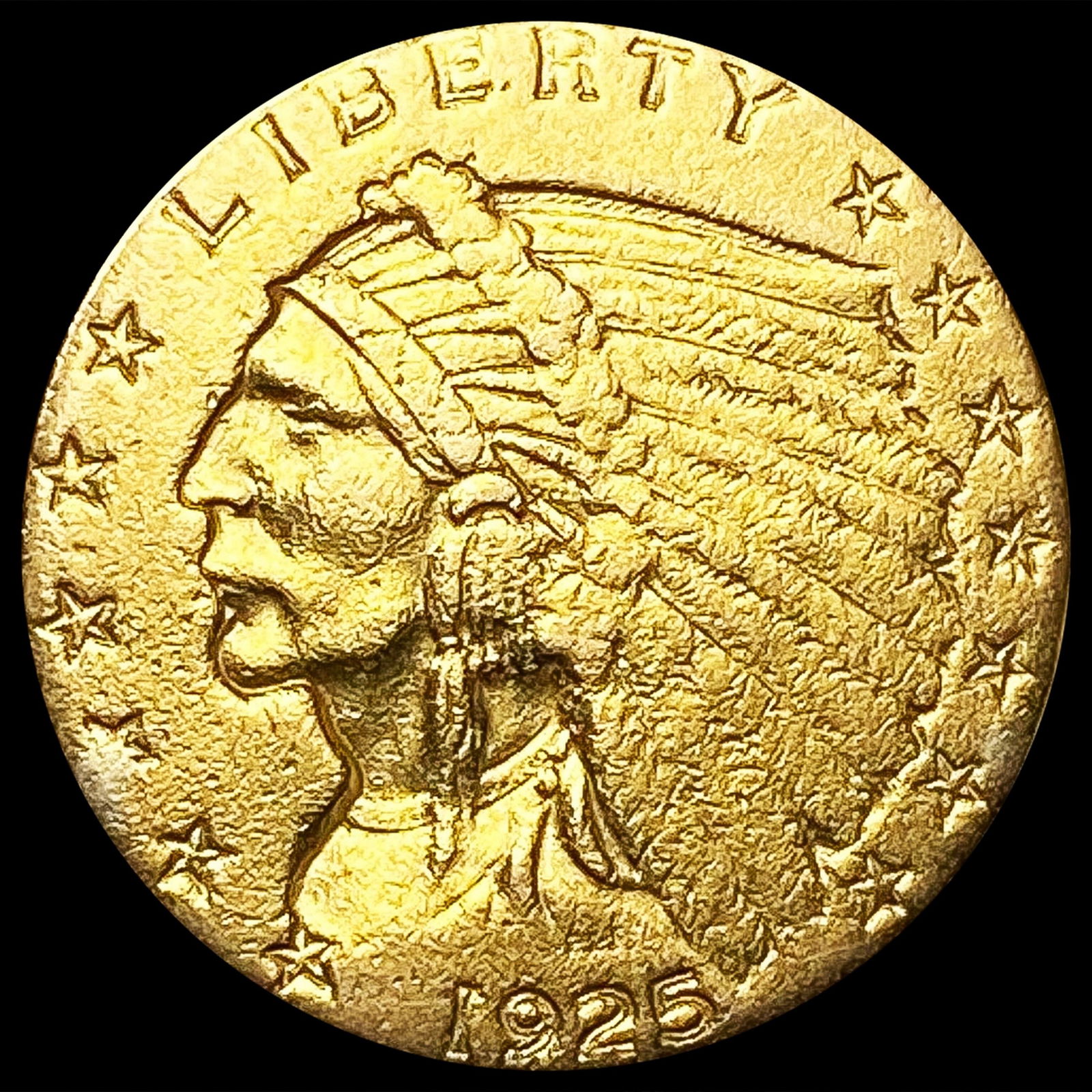 1925-D $2.50 Gold Quarter Eagle CLOSELY UNCIRCULAT (1 of 2)