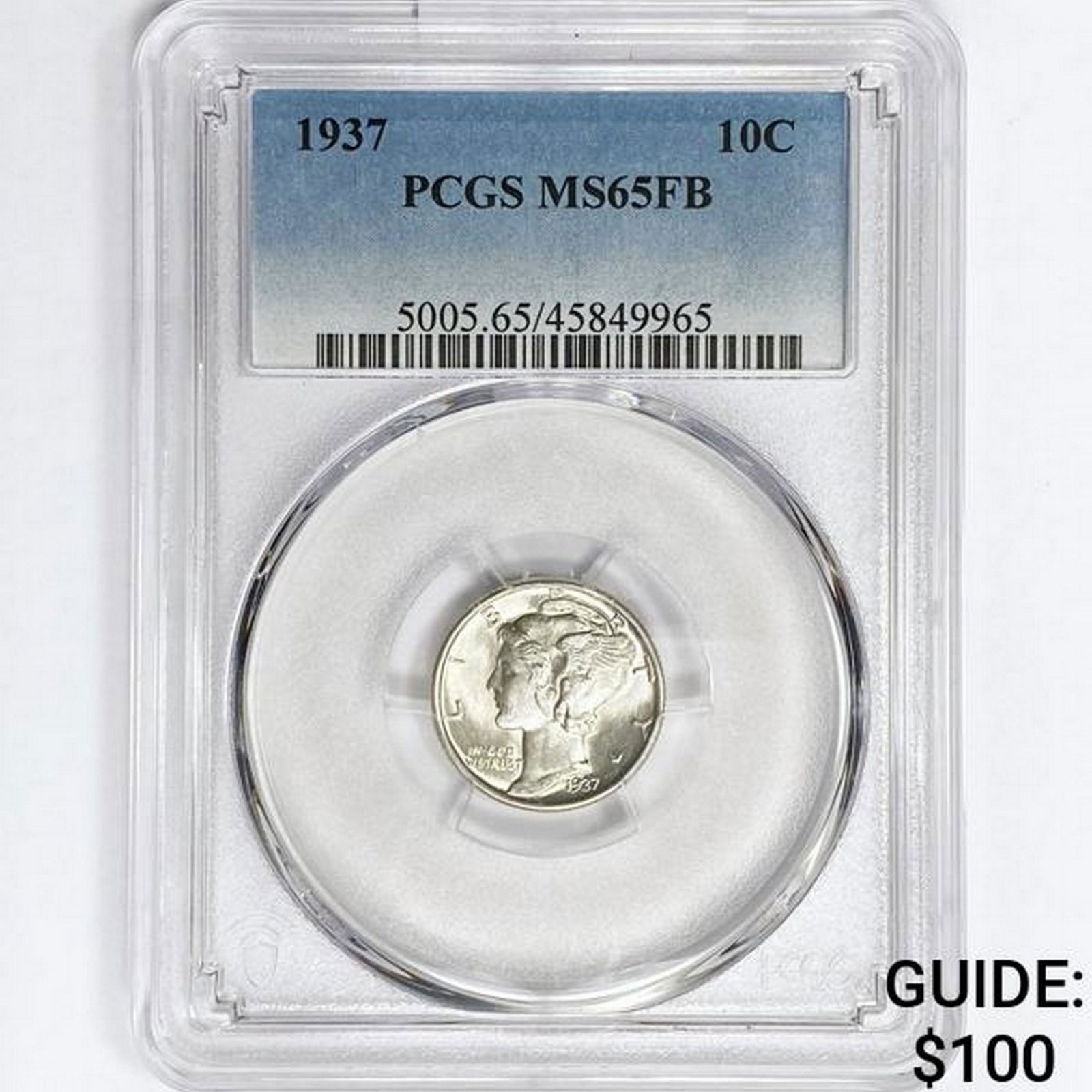 1937 Mercury Silver Dime PCGS MS65 FB (1 of 2)
