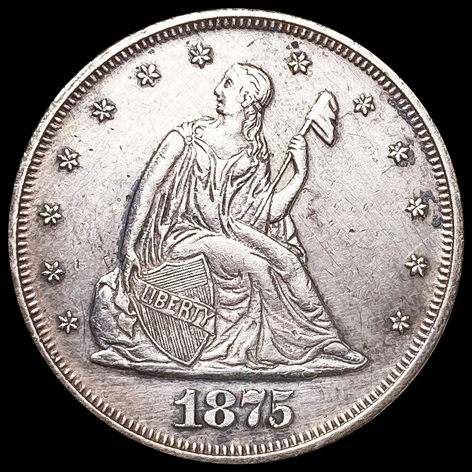 1875 Twenty Cent Piece NEARLY UNCIRCULATED (1 of 2)