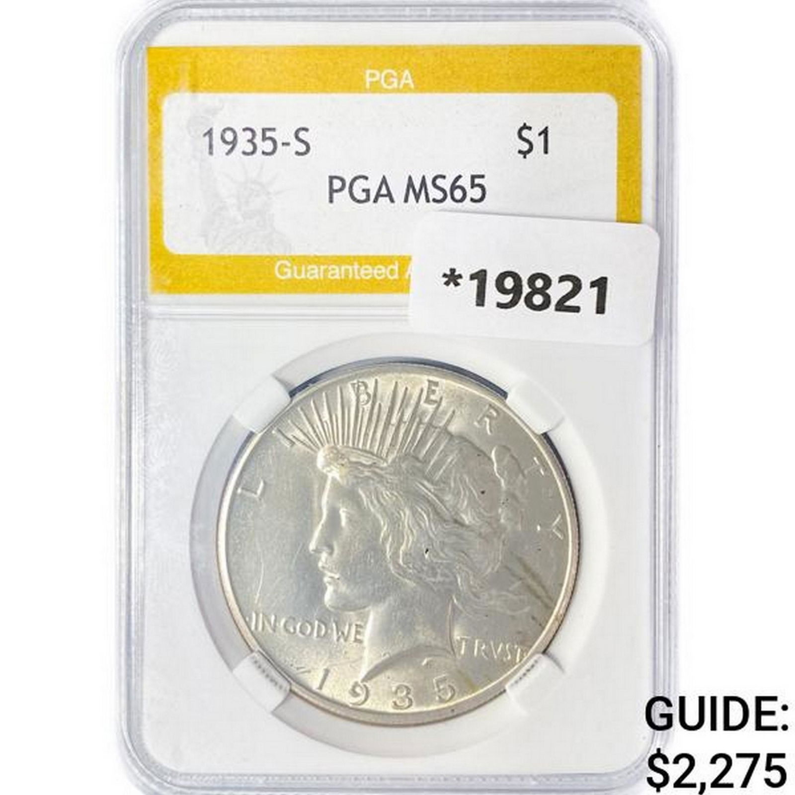 1935-S Silver Peace Dollar PGA MS65 (1 of 2)