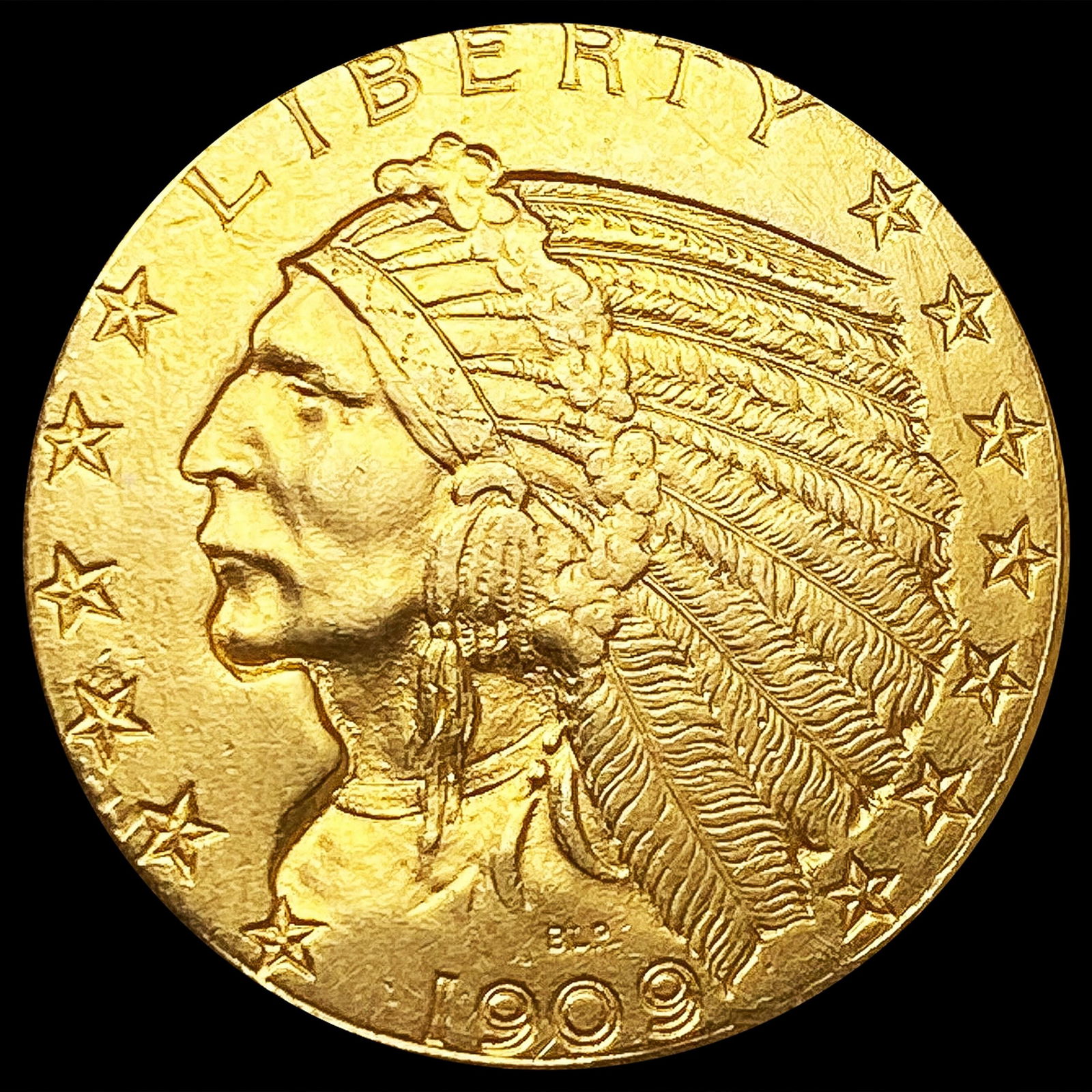 1909-D $5 Gold Half Eagle UNCIRCULATED (1 of 2)