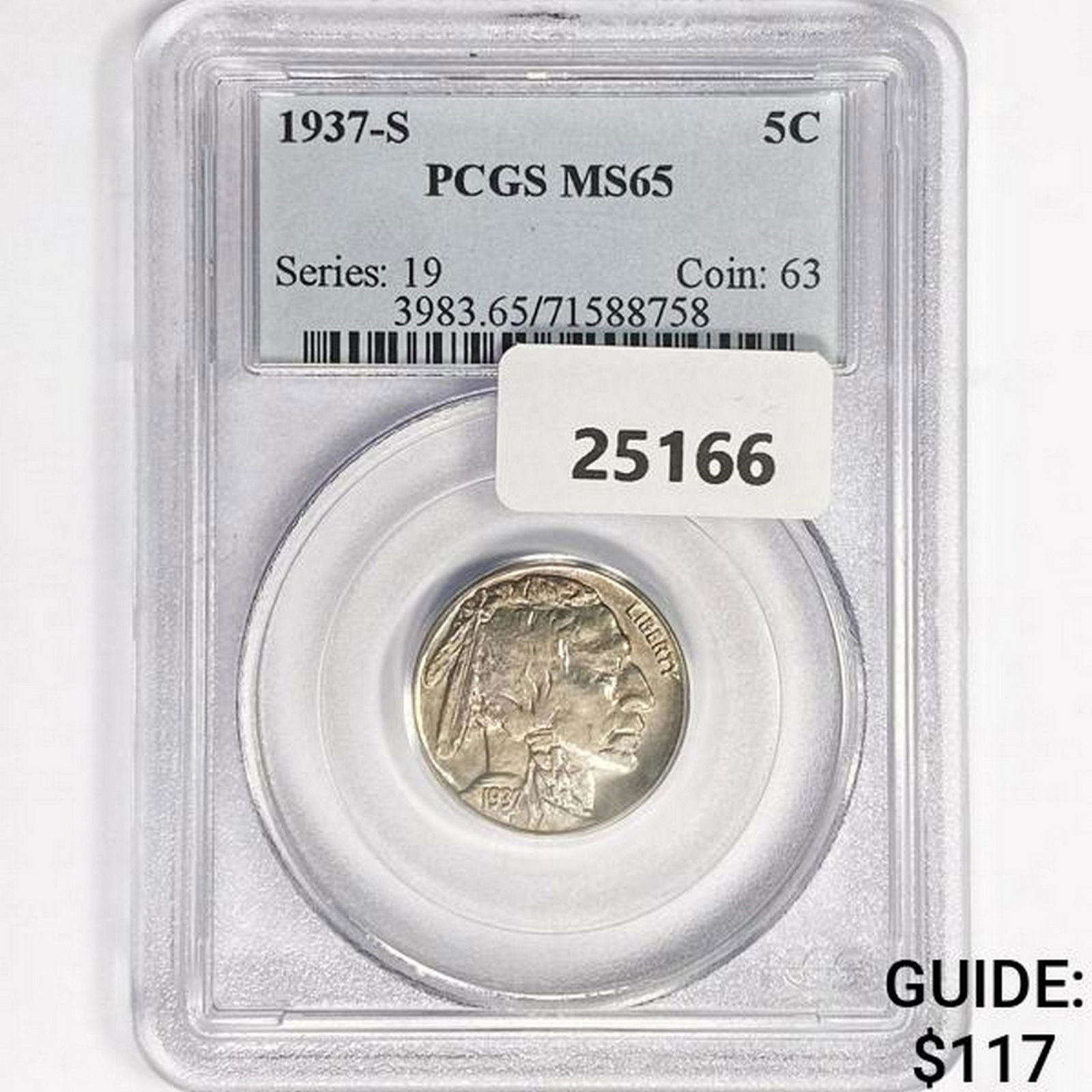 1937-S Buffalo Nickel PCGS MS65 (1 of 2)