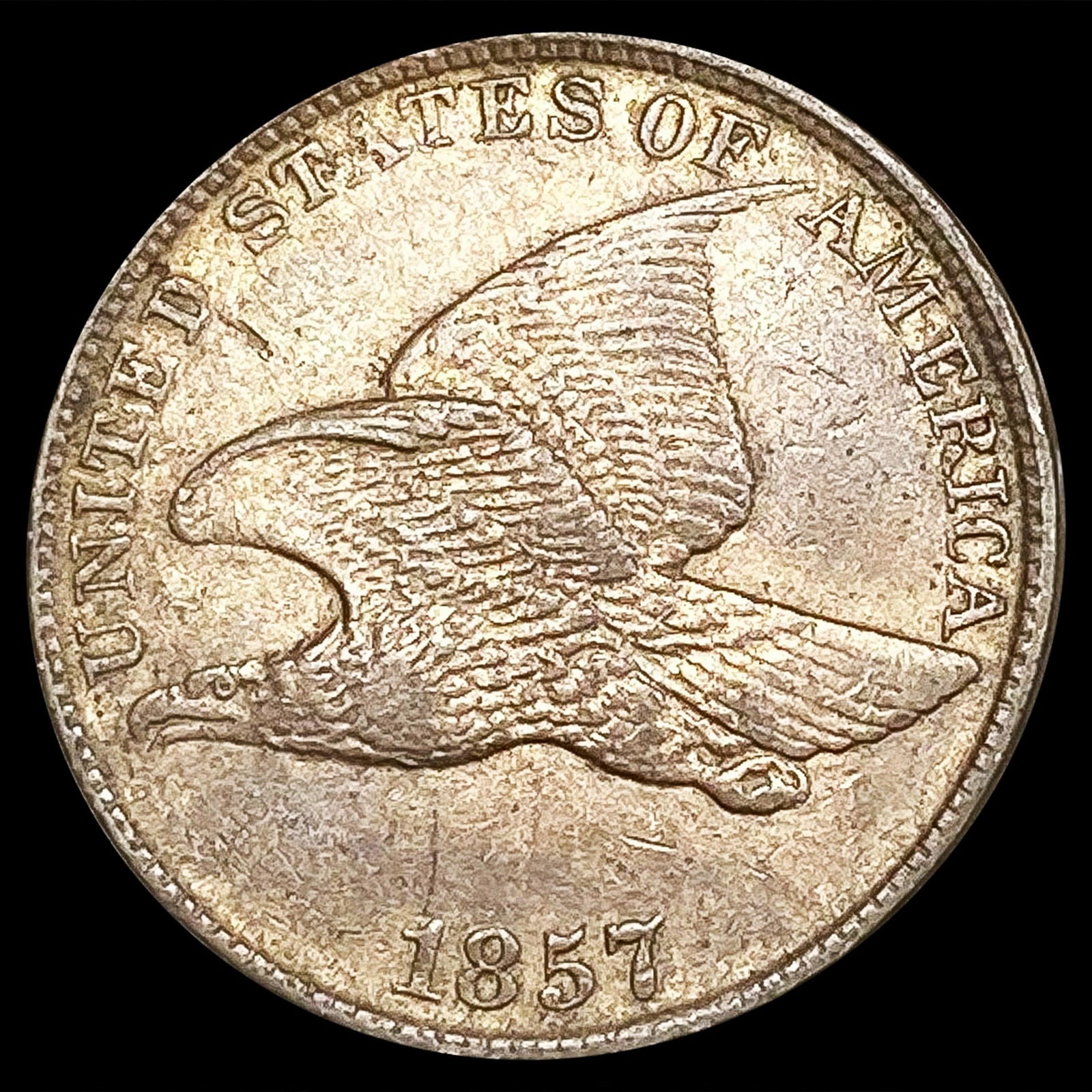 1857 Flying Eagle Cent NEARLY UNCIRCULATED (1 of 2)