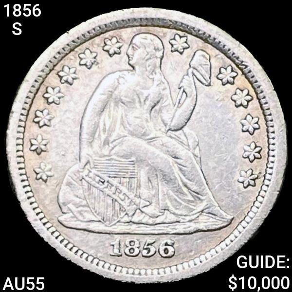1856-S Seated Liberty Dime CHOICE AU (1 of 2)