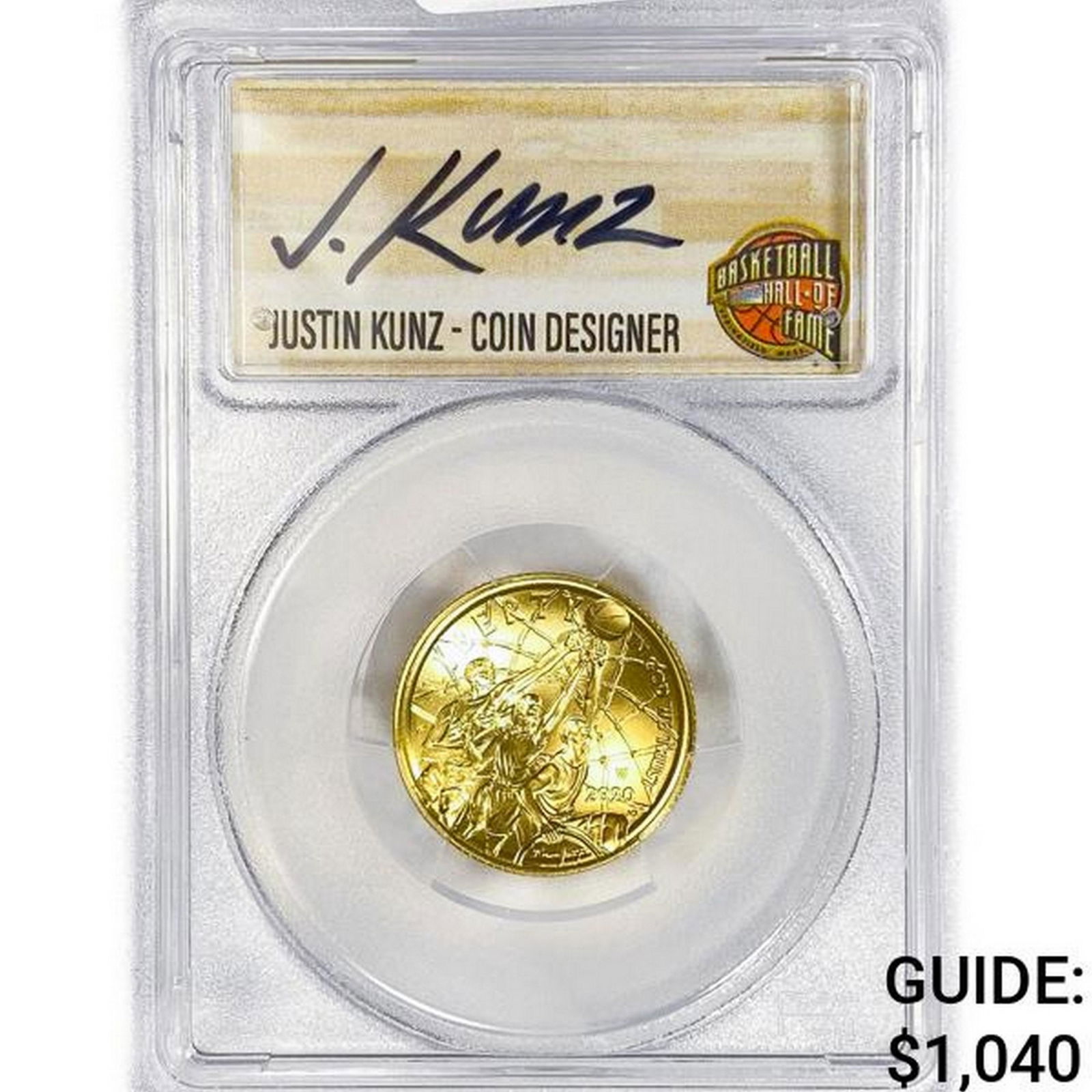 2020-W $5 Gold Kunz Signed PCGS MS70 DCAM (1 of 2)