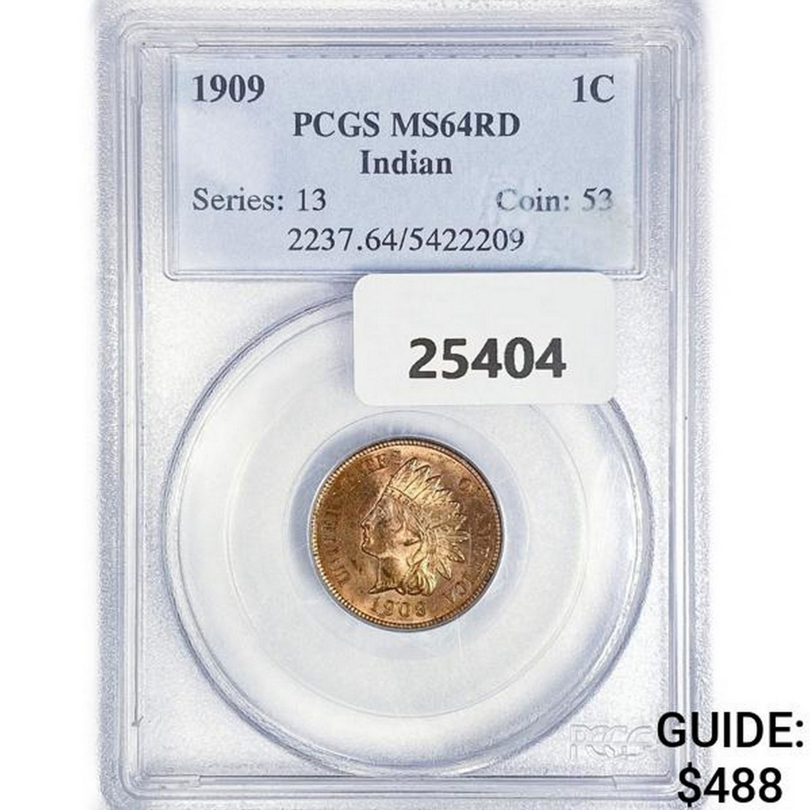 1909 Indian Head Cent PCGS MS64 RD (1 of 2)