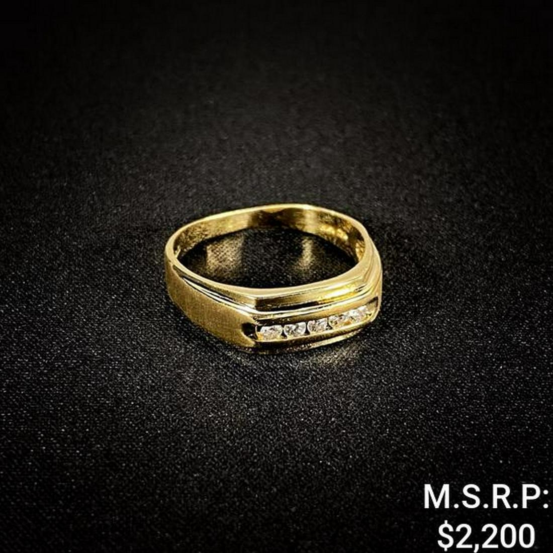 3 DWT 14 KT Gold w/ Diamond Ring Sz: 10.5 (1 of 2)