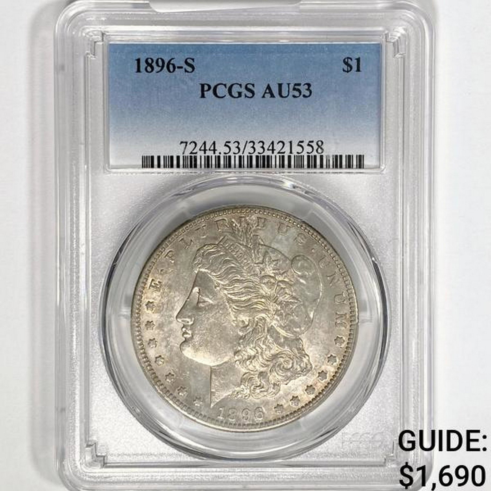 1896-S Morgan Silver Dollar PCGS AU53 (1 of 2)