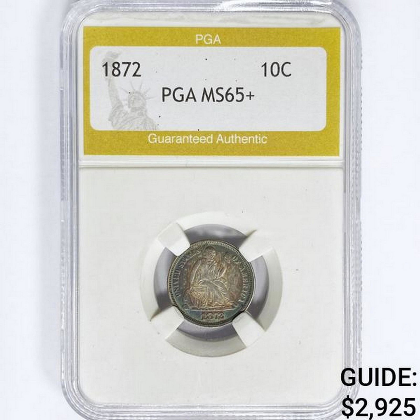 1872 Seated Liberty Dime PGA MS65+ (1 of 2)