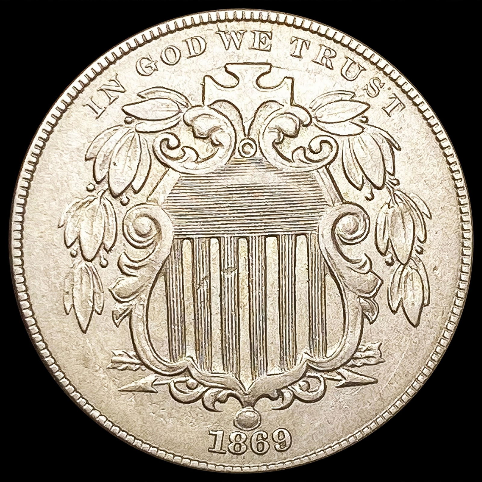 1869 Shield Nickel UNCIRCULATED (1 of 2)