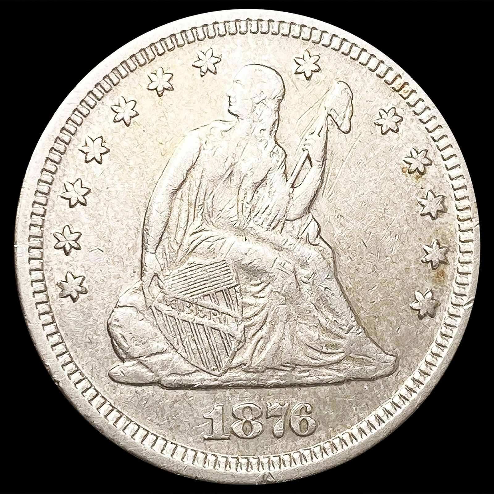 1876 Seated Liberty Quarter CLOSELY UNCIRCULATED (1 of 2)