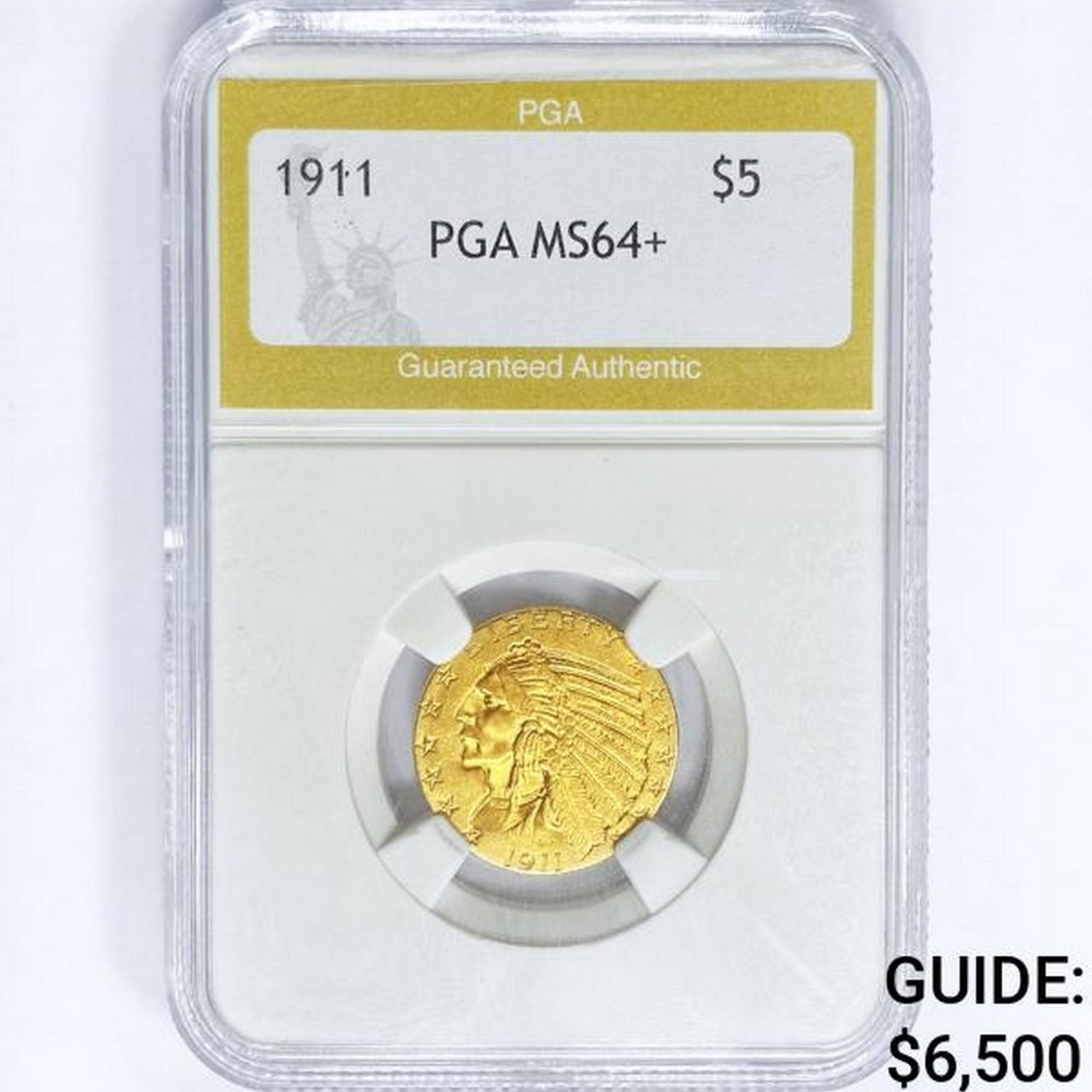1911 $5 Gold Half Eagle PGA MS64+ (1 of 2)