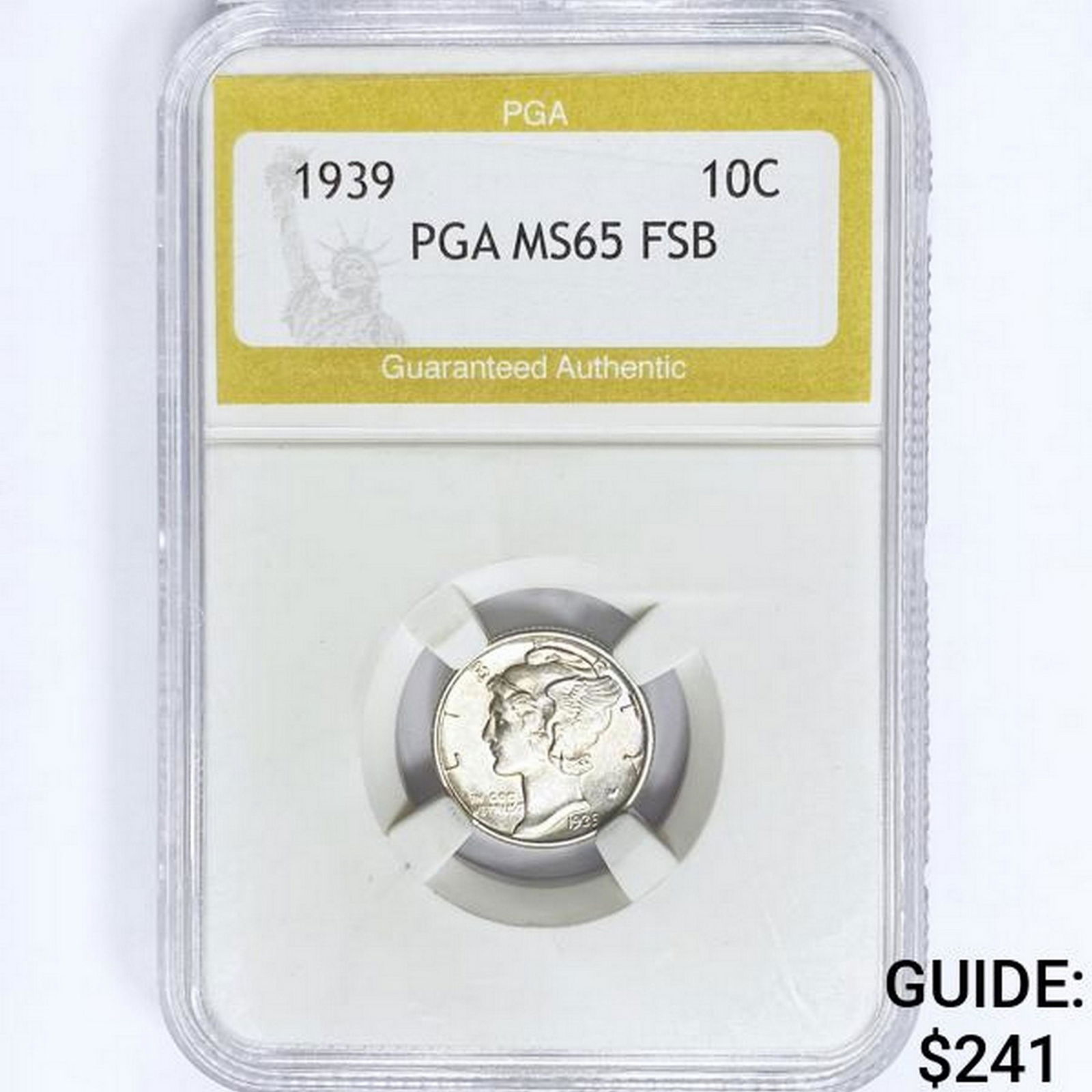 1939 Mercury Silver Dime PGA MS65 FSB (1 of 2)