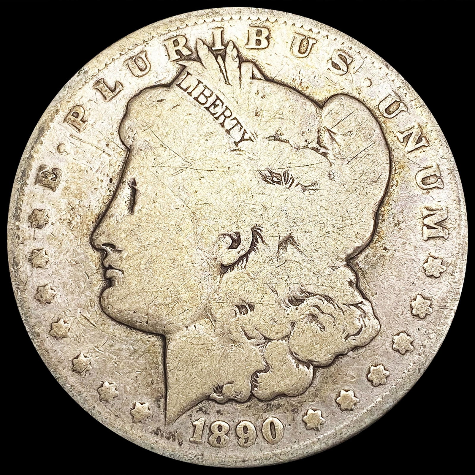 1890-CC Tail Bar Morgan Silver Dollar NICELY CIRCU (1 of 2)