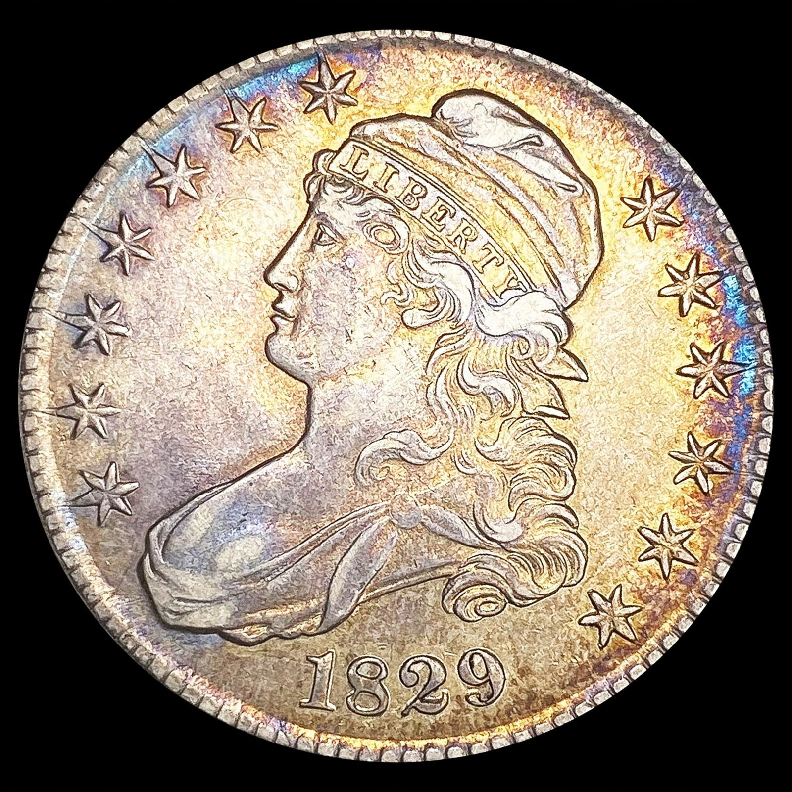 1829 Capped Bust Half Dollar NEARLY UNCIRCULATED (1 of 2)