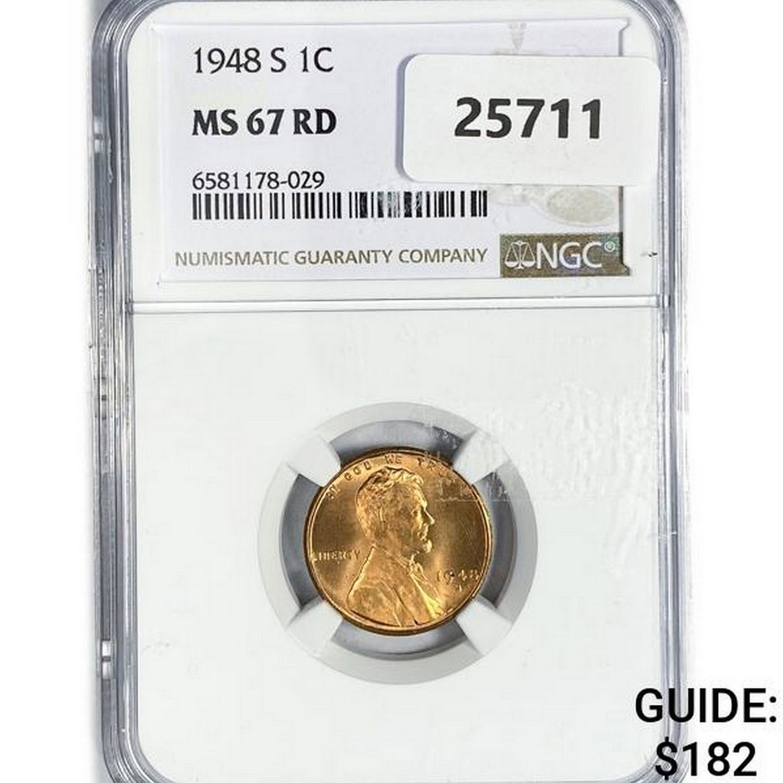 1948-S Wheat Cent NGC MS67 RD (1 of 2)
