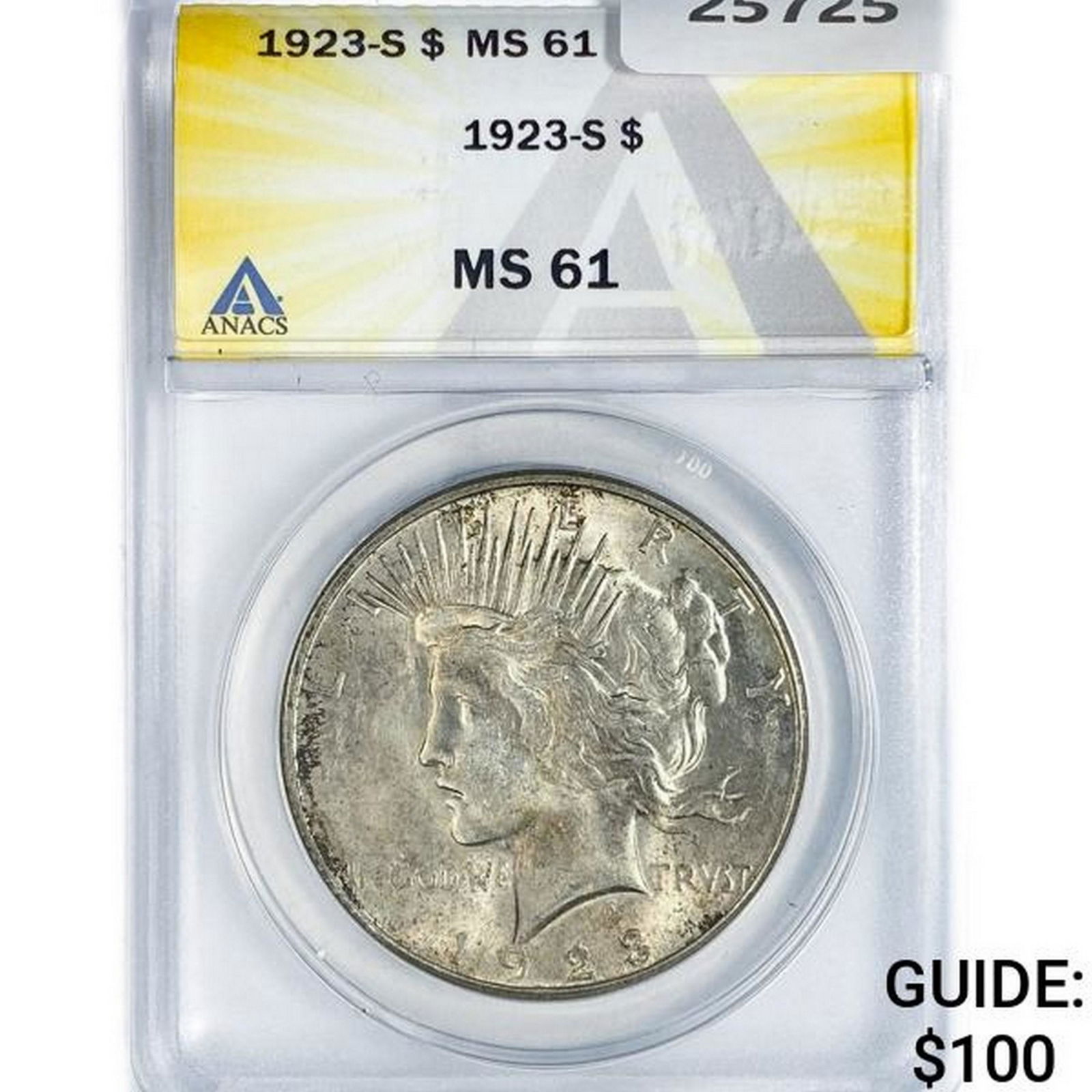 1923-S Silver Peace Dollar ANACS MS61 (1 of 2)