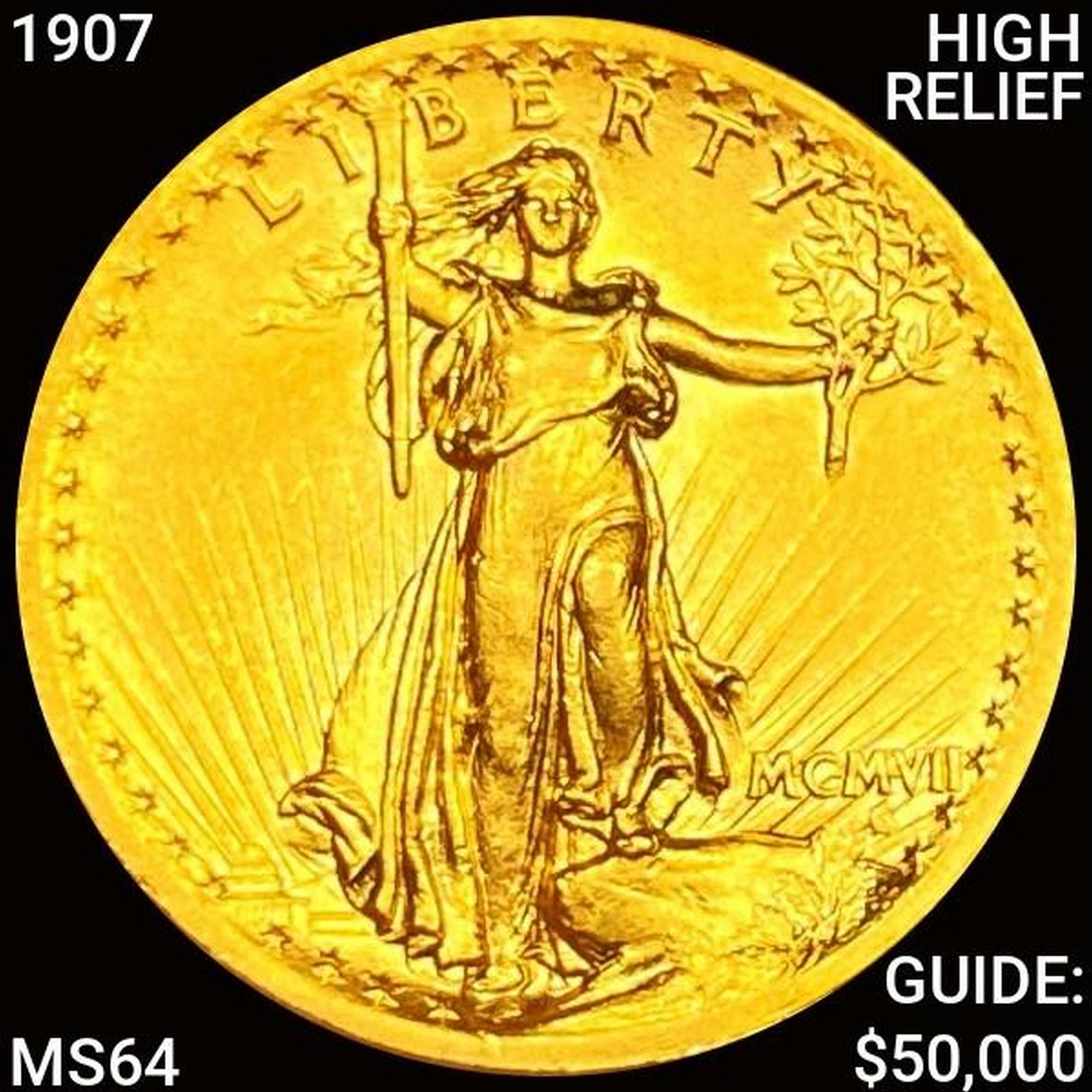 1907 $20 Gold Double Eagle CHOICE BU (1 of 2)