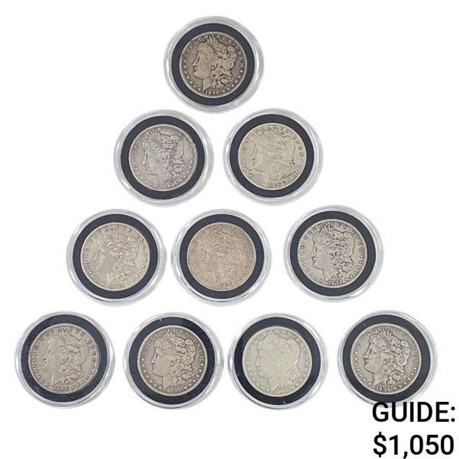 1884-1904 Morgan Silver Dollars (10 Coins) (1 of 2)