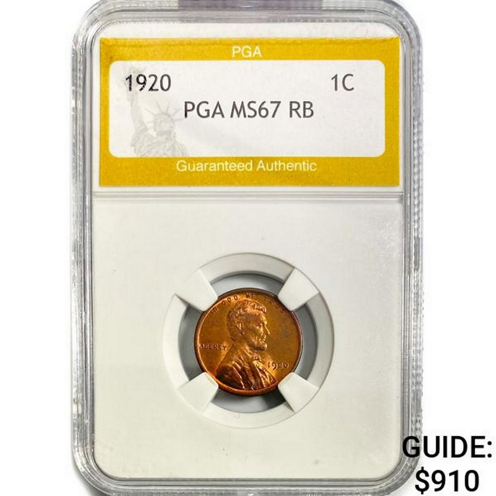 1920 Wheat Cent PGA MS67 RB (1 of 2)