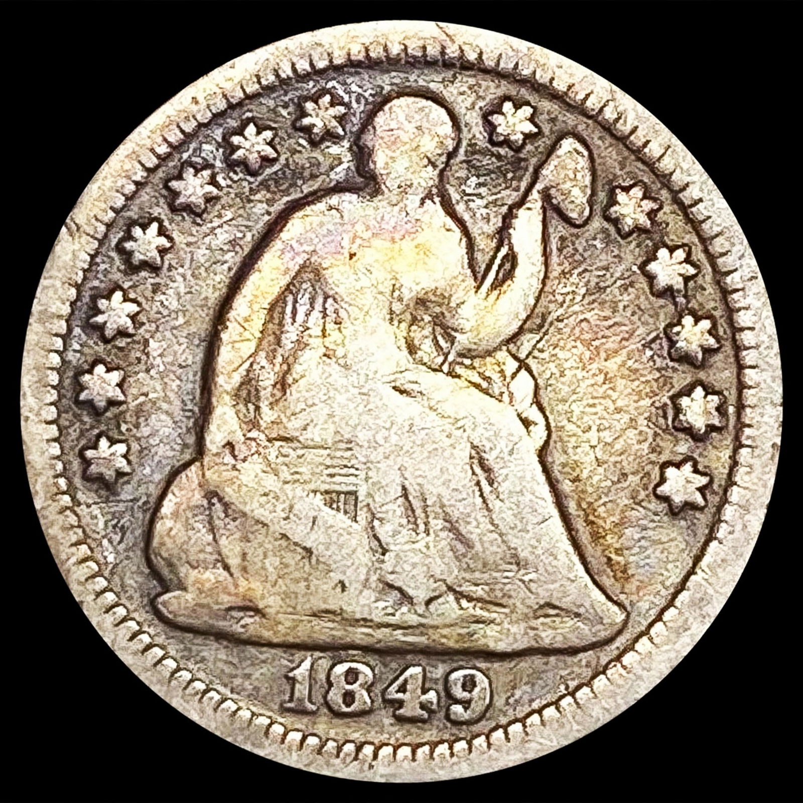 1849-O Seated Liberty Half Dime NICELY CIRCULATED (1 of 2)