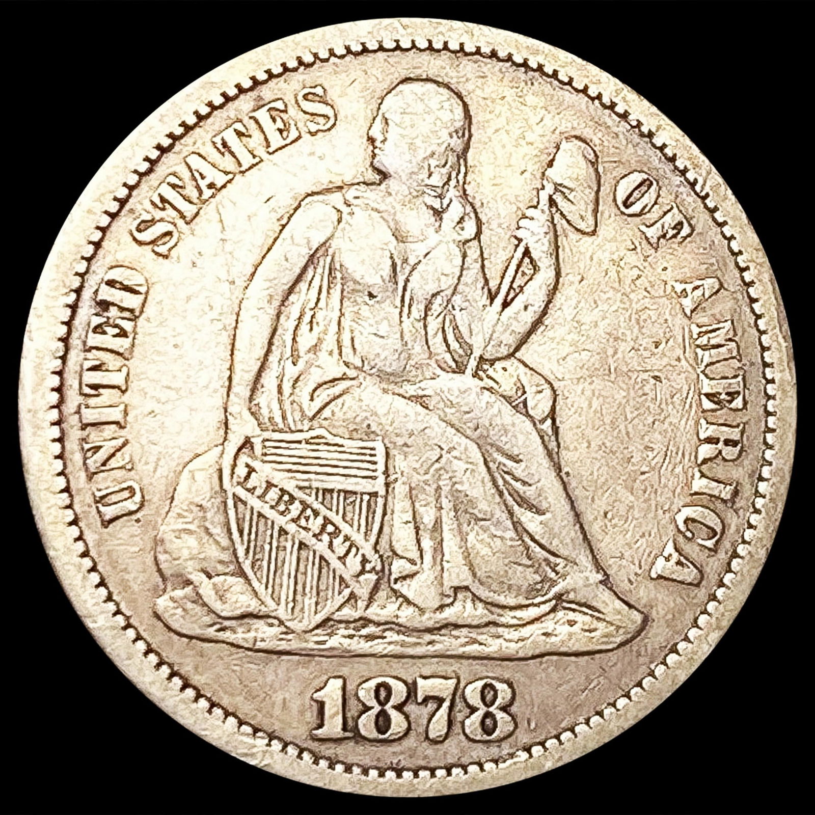 1878-CC Seated Liberty Dime LIGHTLY CIRCULATED (1 of 2)