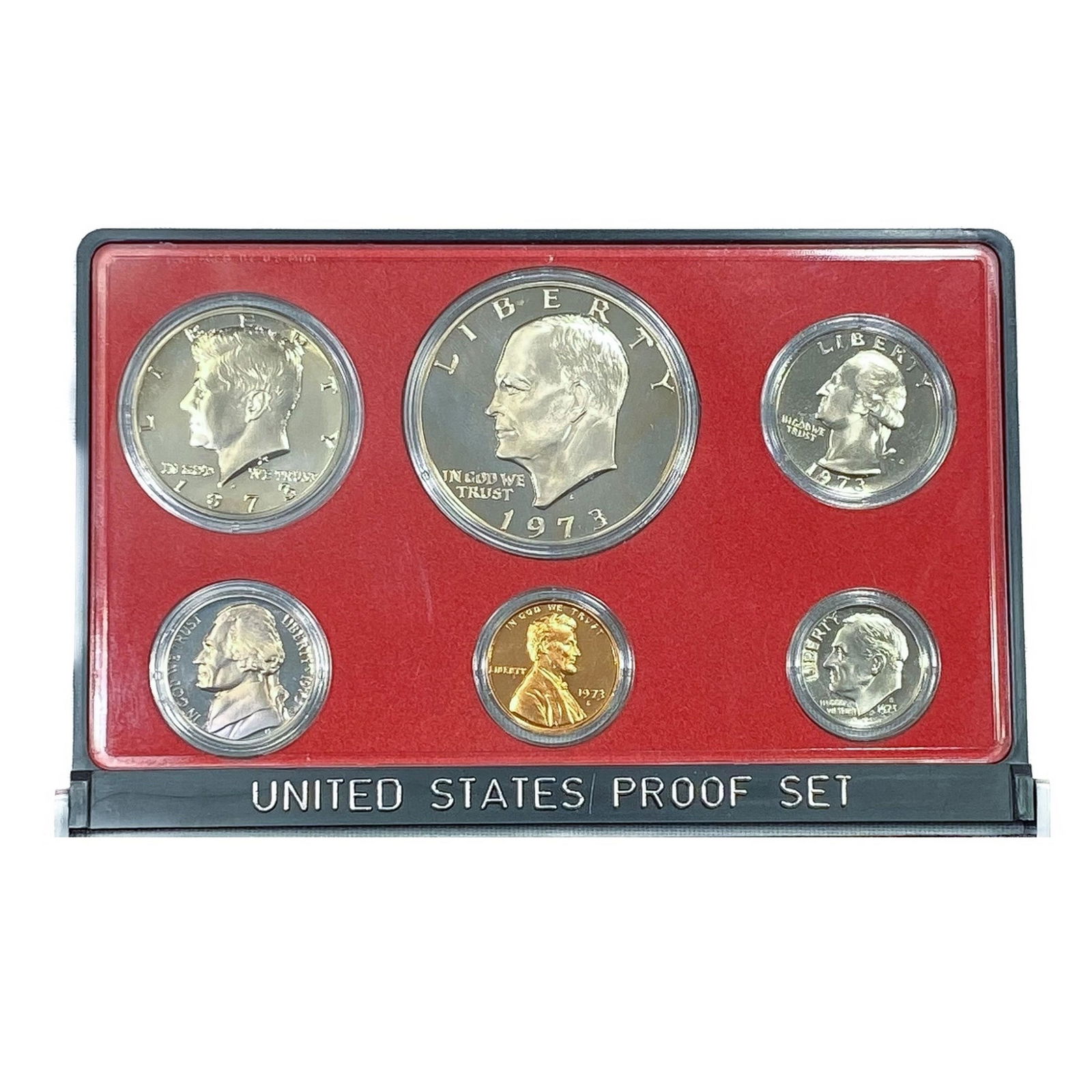 1973 US Proof Silver Coin Set (6 Coins) (1 of 2)