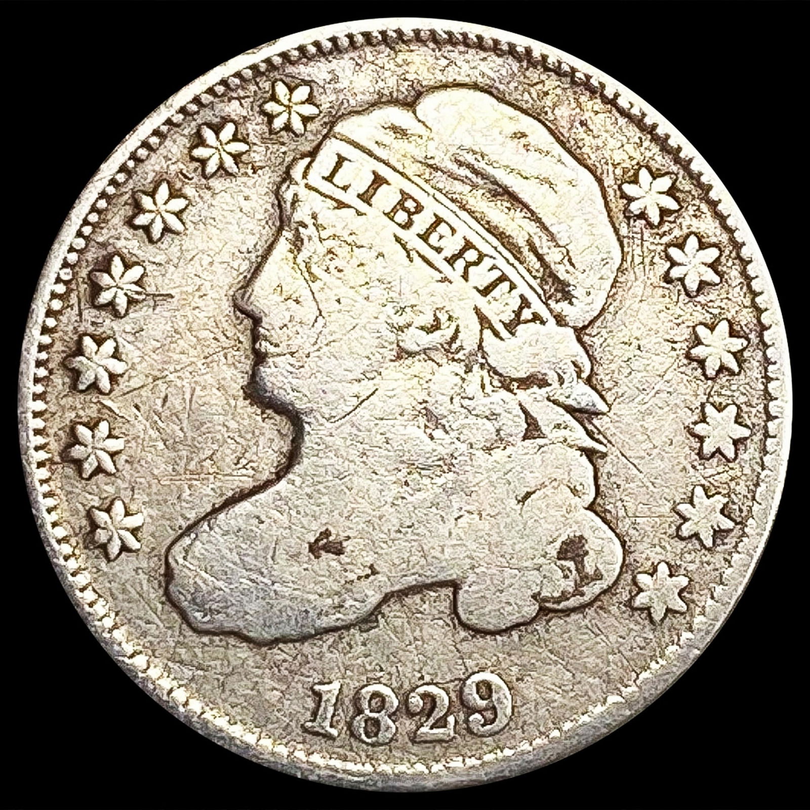 1829 Capped Bust Dime NICELY CIRCULATED (1 of 2)