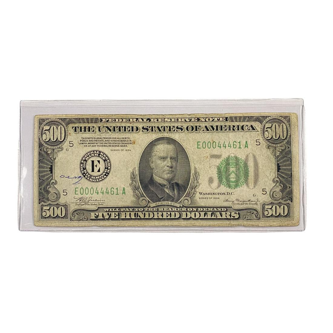 1934 $500 Fed Reserve Note (1 of 2)