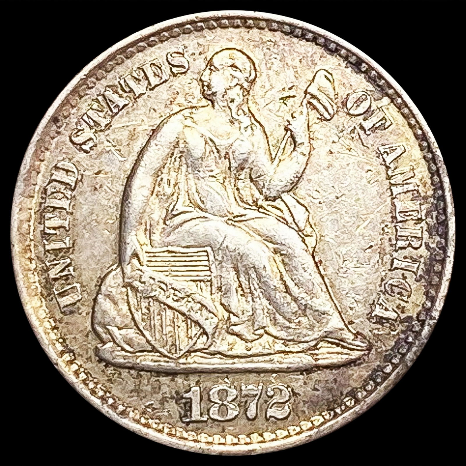 1872-S Seated Liberty Half Dime UNCIRCULATED (1 of 2)