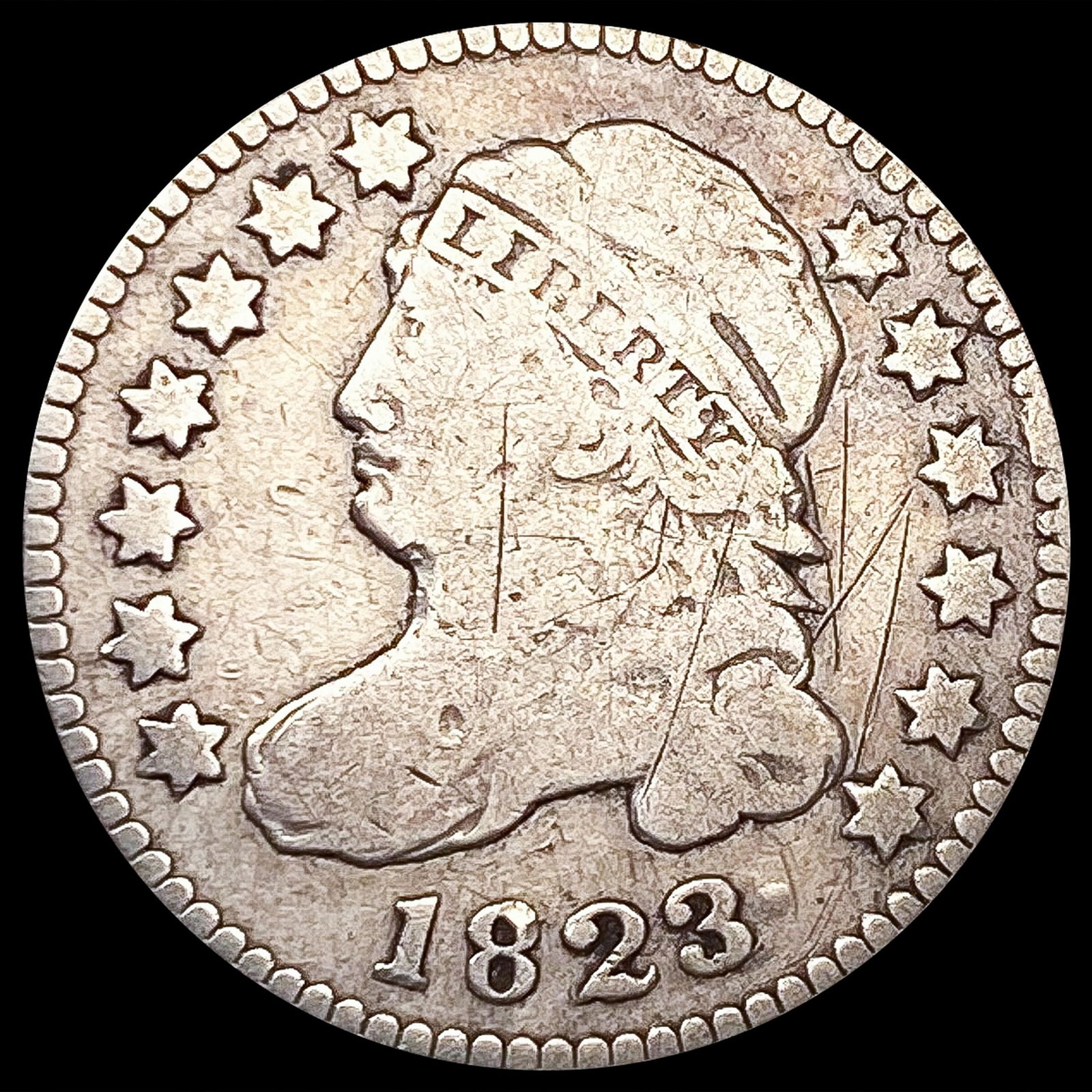 1823 Capped Bust Dime NICELY CIRCULATED (1 of 2)