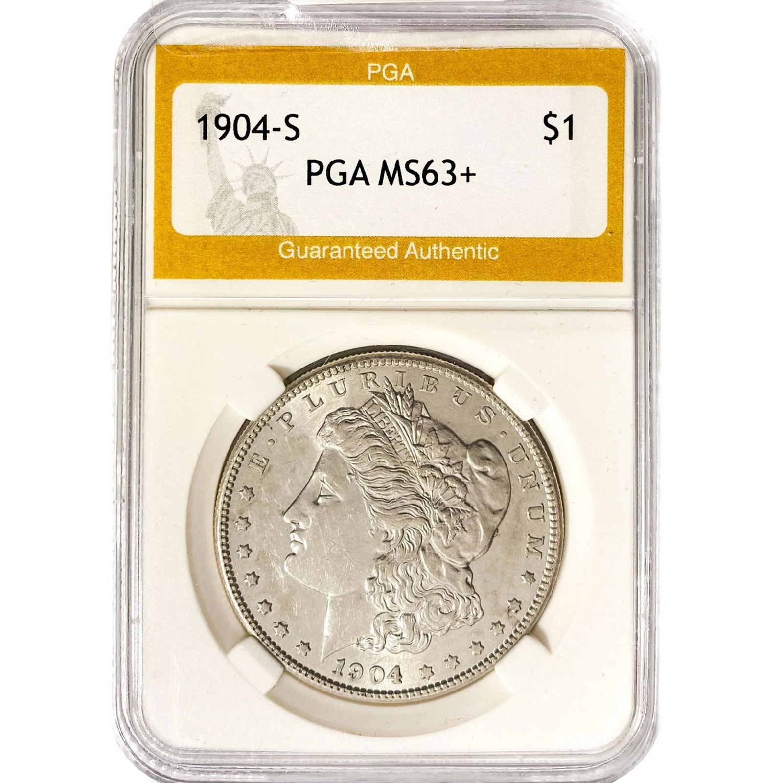 1904-S Morgan Silver Dollar PGA MS63+ (1 of 2)