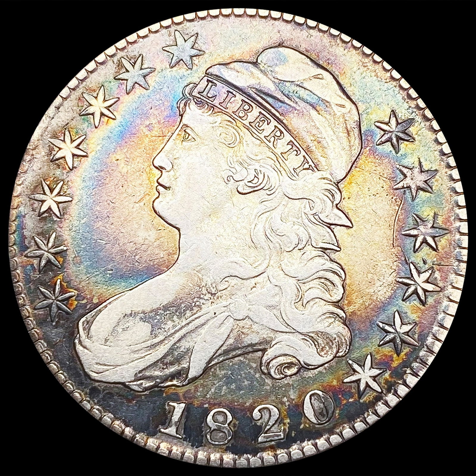 1820 Capped Bust Half Dollar ABOUT UNCIRCULATED (1 of 2)