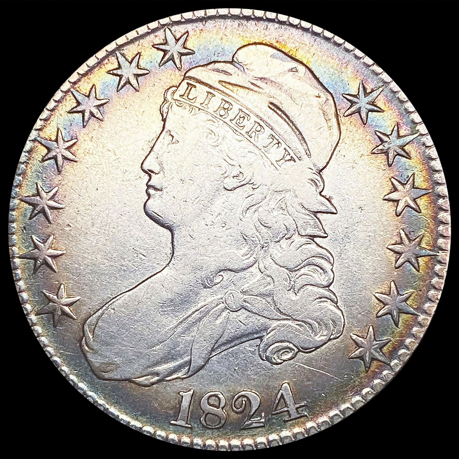 1824 Capped Bust Half Dollar LIGHTLY CIRCULATED (1 of 2)