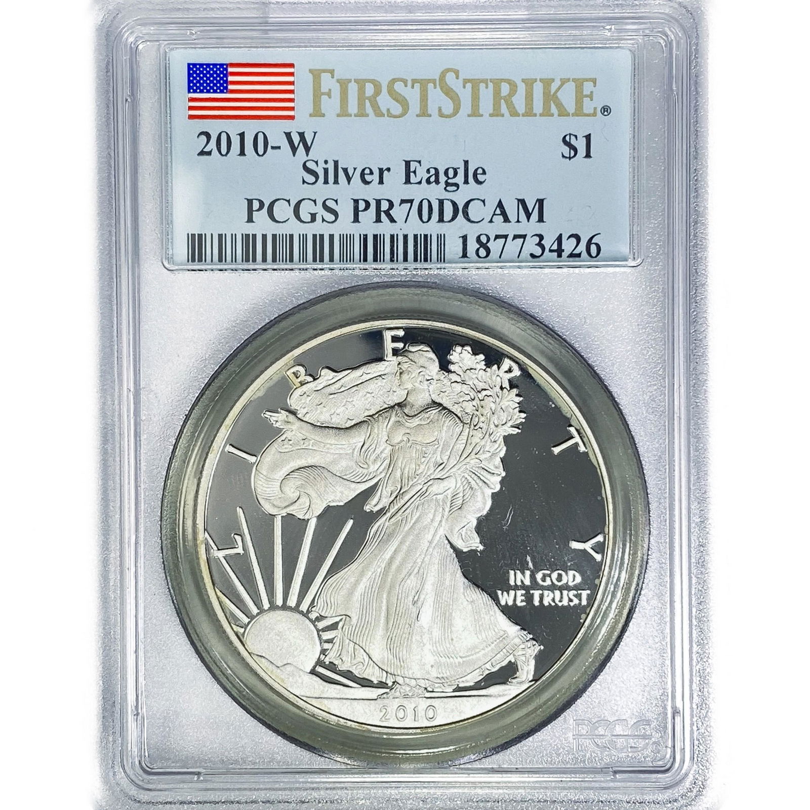 2010-W American Silver Eagle PCGS PR70 DCAM (1 of 2)