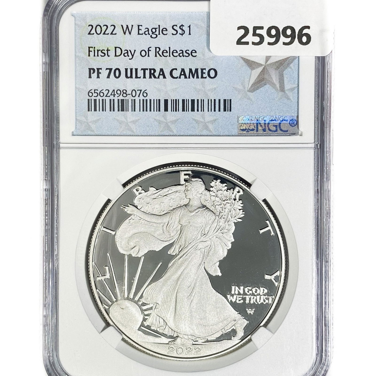 2022-W American Silver Eagle NGC PF70 UC, 1st Day (1 of 2)
