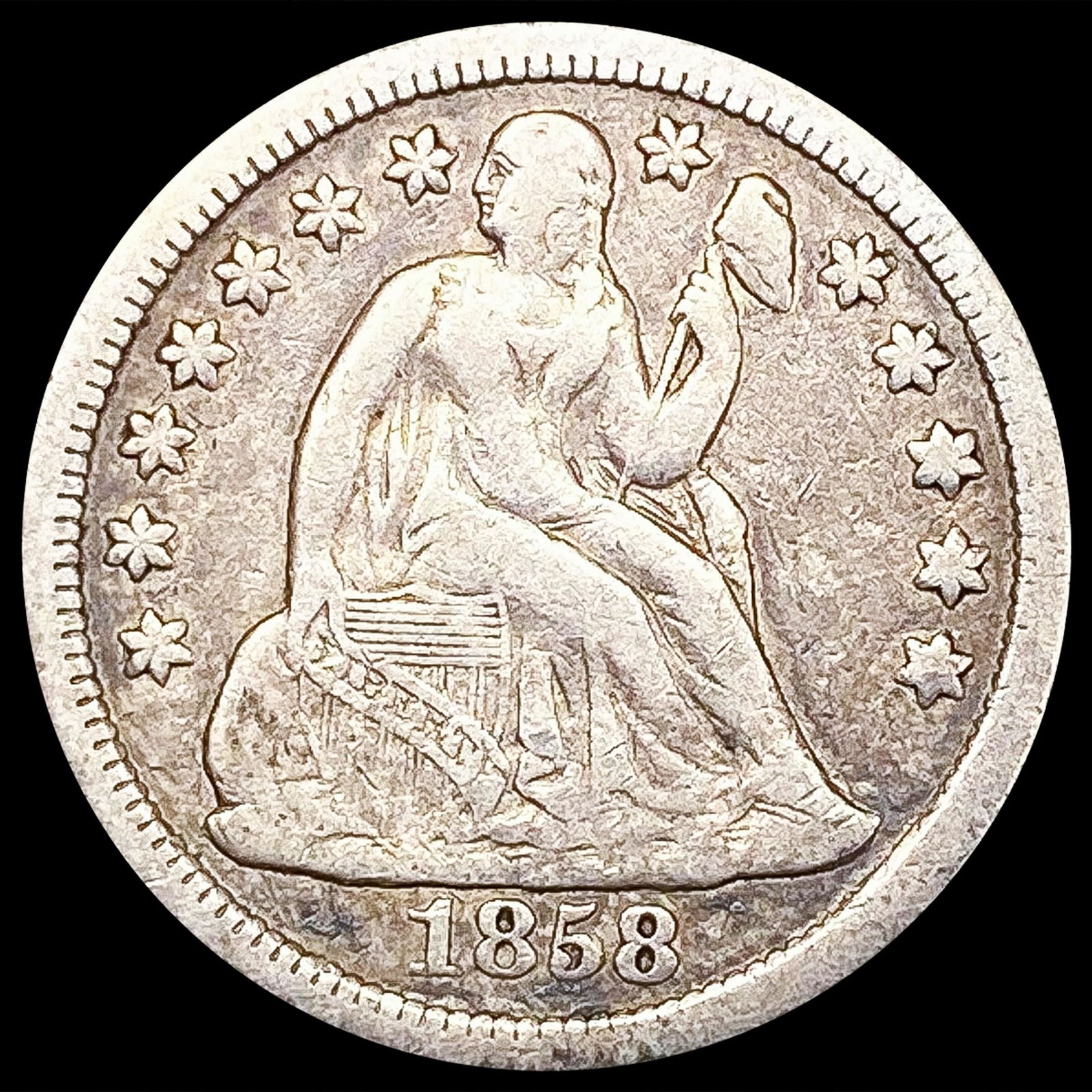 1858-O Seated Liberty Dime LIGHTLY CIRCULATED (1 of 2)