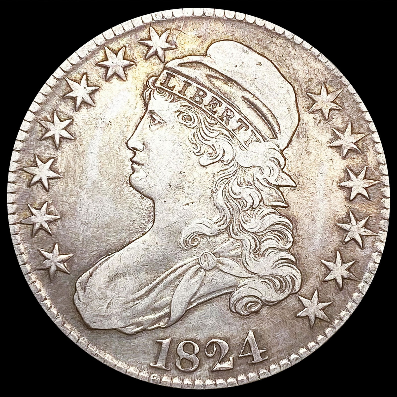 1824 Capped Bust Half Dollar CLOSELY UNCIRCULATED (1 of 2)