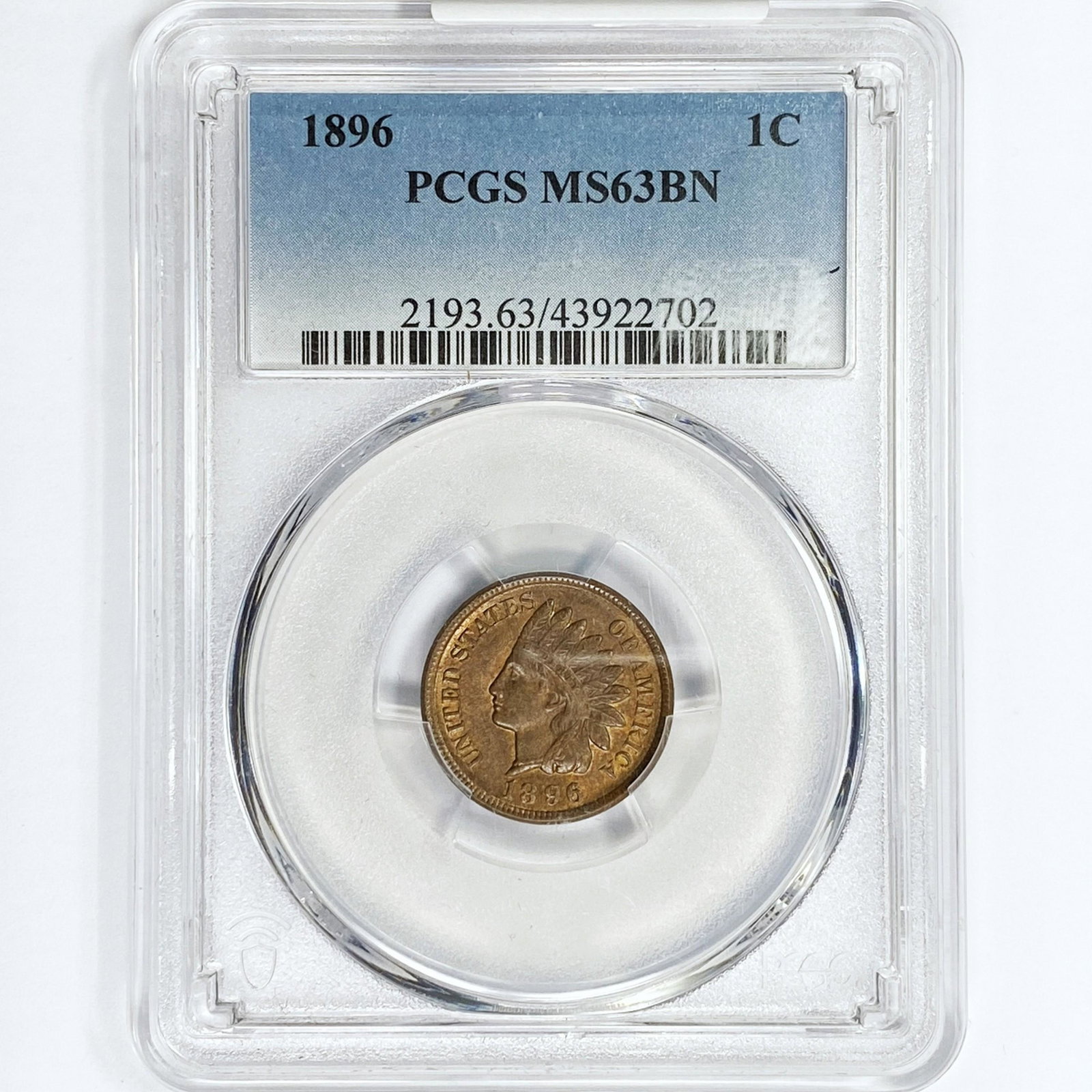 1896 Indian Head Cent PCGS MS63 BN (1 of 2)