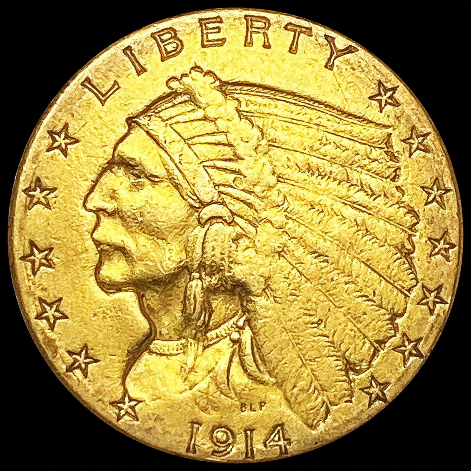1914-D $2.50 Gold Quarter Eagle CLOSELY UNCIRCULATED (1 of 2)