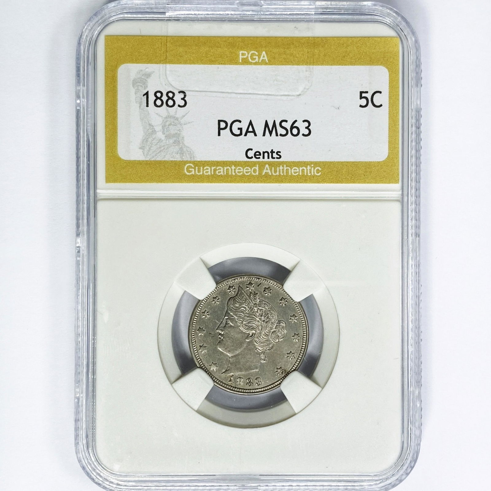 1883 Liberty Victory Nickel PGA MS63 Cents (1 of 2)