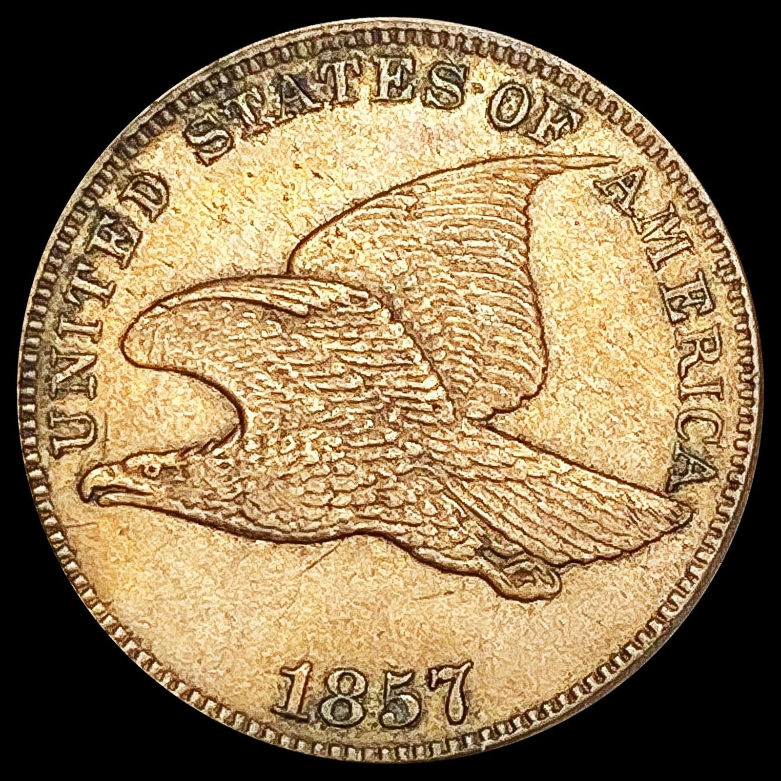 1857 Flying Eagle Cent CLOSELY UNCIRCULATED (1 of 2)