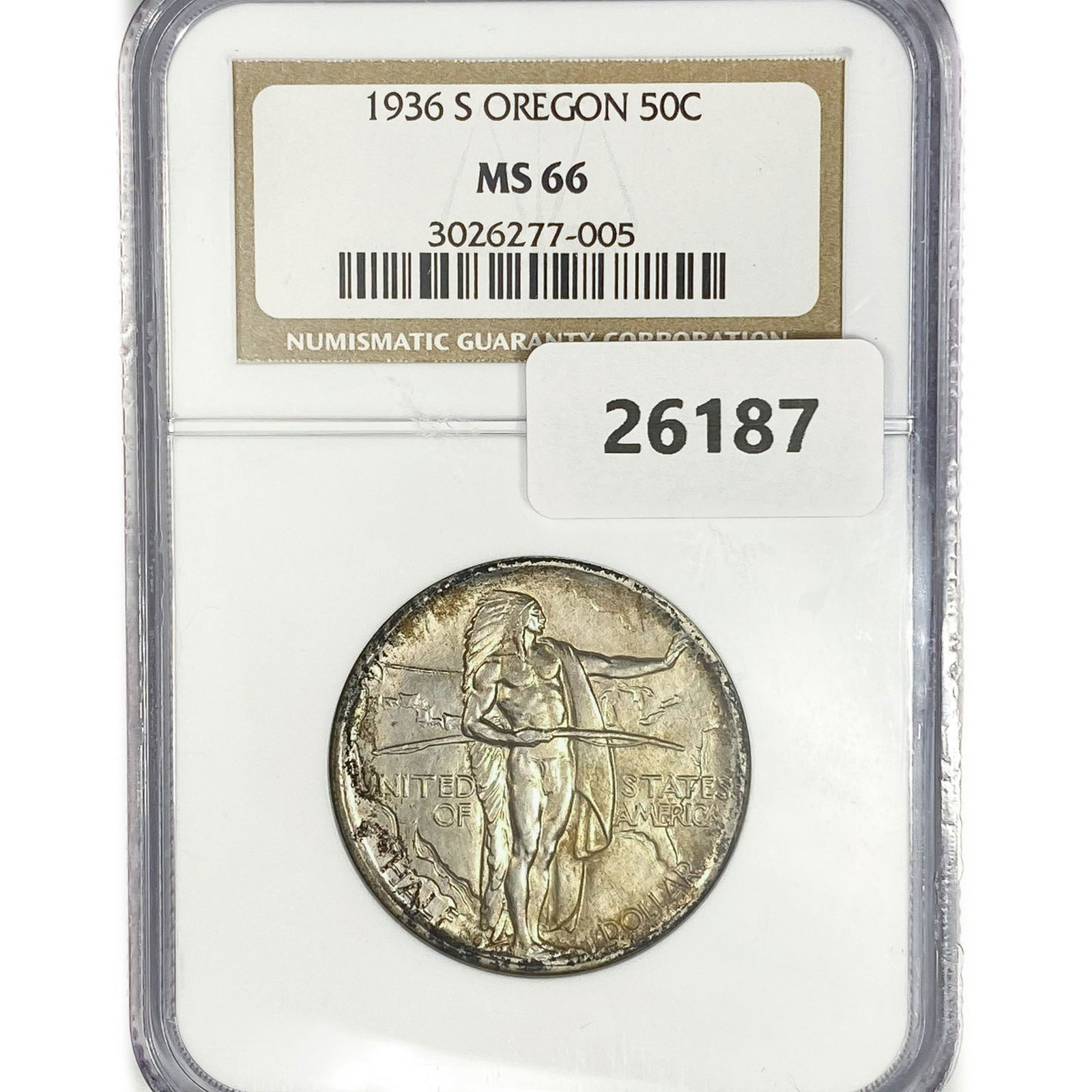1936-S Oregon Trail Half Dollar NGC MS66 (1 of 2)