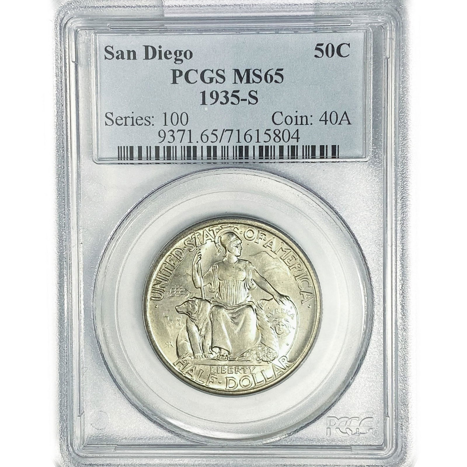 1935-S San Diego Half Dollar PCGS MS65 (1 of 2)
