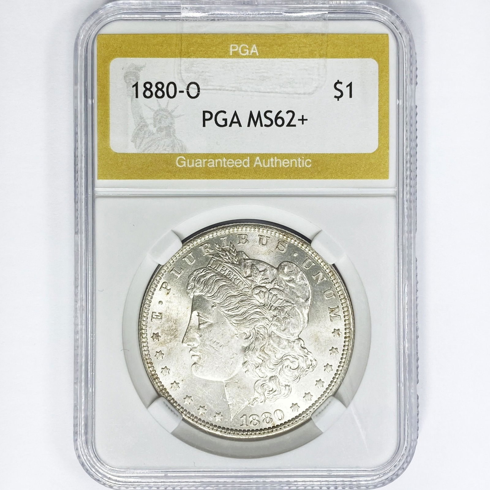 1880-O Morgan Silver Dollar PGA MS62+ (1 of 2)