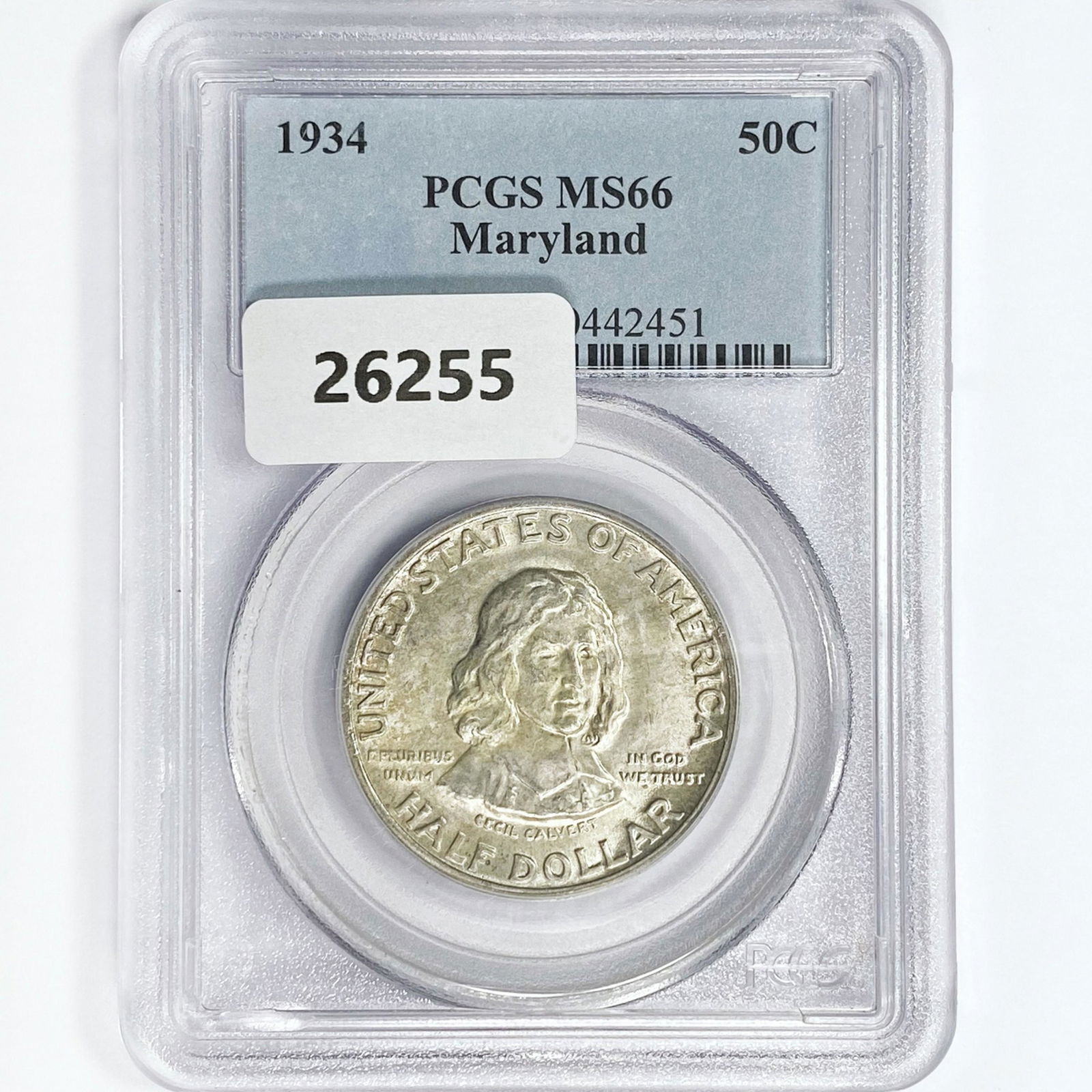 1934 Maryland Half Dollar PCGS MS66 (1 of 2)