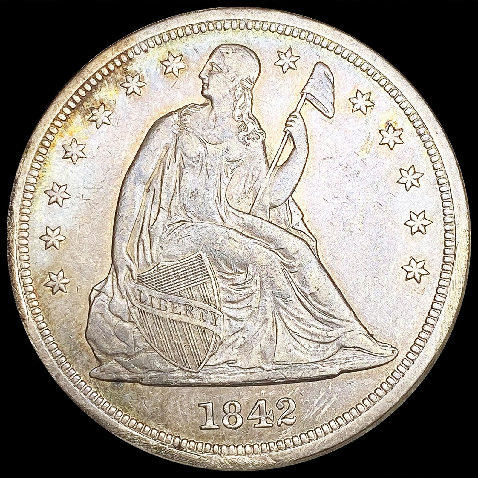 1842 Seated Liberty Dollar CLOSELY UNCIRCULATED (1 of 2)